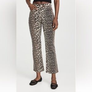 NEW WITH TAGS: Ganni Print Denim Betzy Cropped Jeans